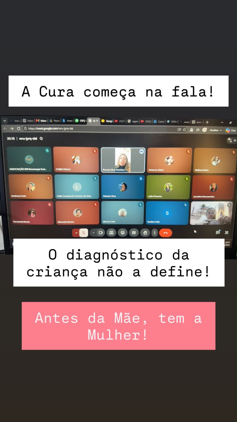 Encontro online com participantes da mentoria